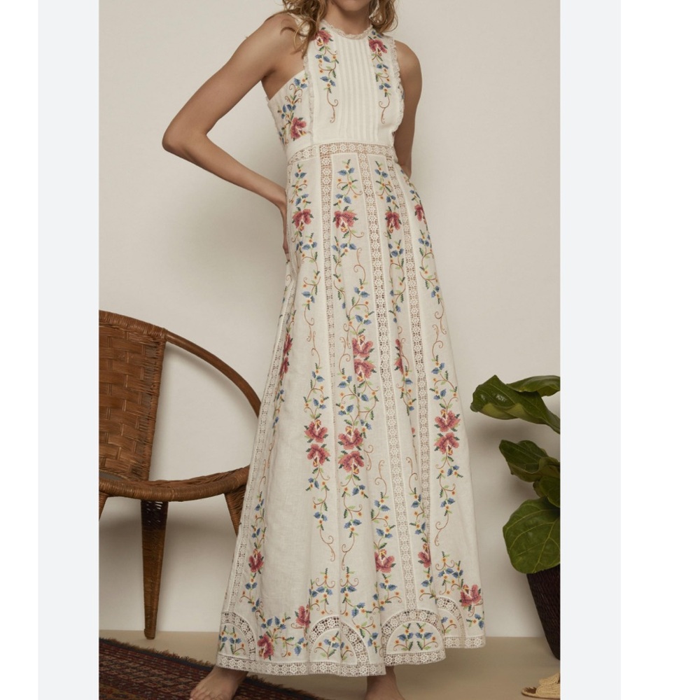 Zimmermann Laelia Cross Stitch Dress, Size 1